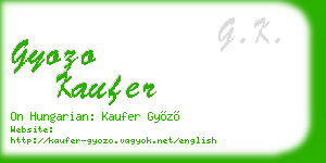gyozo kaufer business card